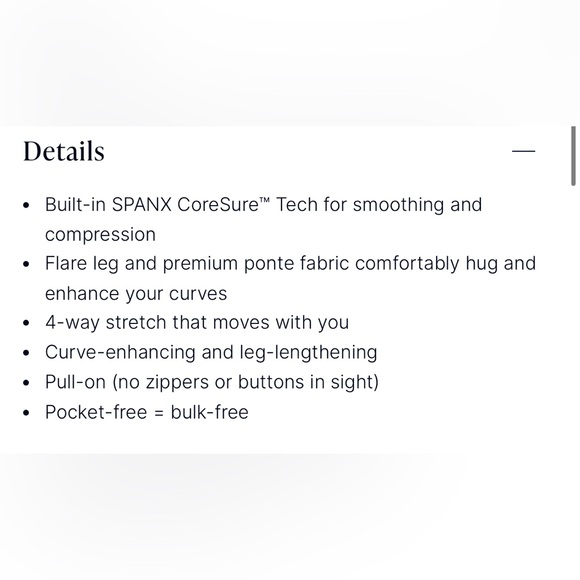 Spanx Supersmooth Perfect Fit Ponte Flare Pant in Navy NWT - Picture 16 of 16